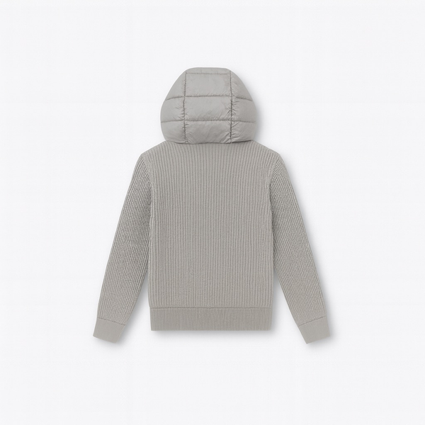 GREY HOODED CARDIGAN